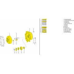 KIT CONJUNTO CARCAÇA - TRAÇÃO 4X4 ZF TSA 09 - MASSEY FERGUSON 4265 / 4275 / 4283 | VALTRA A550 / A650 / A750 / A850 / A950