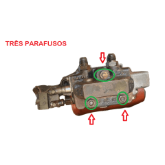  Kit Controle Remoto para Duplar - 2 fatias de comando hidraulico - VALMET 785 / VALMET 68/78/88 / VALTRA BF65 / BF75 (TIPO FATIADO) se o comando do trator for de 3 parafusos 05.02.0008