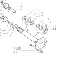 PARAFUSO RODA TRASEIRA - NEW HOLLAND TL TS