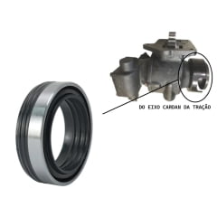 Retentor - Caixa de Acionamento Tração 4x4 ZF apl335 - Caixa Lateral - MASSEY FERGUSON 250X / 265 / 275 4X4 620 (K7)