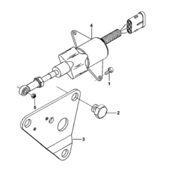 SOLENOIDE DE CORTE DO COMBUSTÍVEL - 12V 3 PINOS / 411 mm L x 95 mm W -  NEW HOLLAND TC5090 - 87420950
