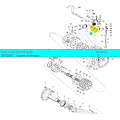SUPORTE DE METAL DO CILINDRO DE FREIO - VALTRA 685 / 785 / 885 / 985 | BM85 / BM100 / BM110 / BM120 | BH140 / 160 / 180  entre outros (RODA)