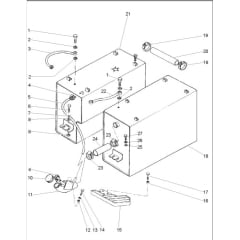 TANQUE COMBUSTÍVEL POLIETILENO - MASSEY FERGUSON 292 4x4  (LADO ESQUERDO) 022595 