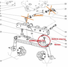 TERMINAL BARRA DIREÇÃO 4X2 - MASSEY FERGUSON 5275 / 5285 / 5290 4X2 048175