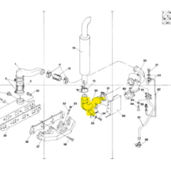 TUBO BASE SILENCIOSO - NEW HOLLAND 7630 TURBO 82980064 /  E3NN5246BD