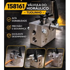 VALVULA DO HIDRÁULICO COMPLETA TIJOLO / TIJOLINHO - VALMET 62 / 65 / 68 / 78 / 85 / 86 / 88 - VALTRA 685 / 785 - BF65 / BF75 - 158161 / 158160